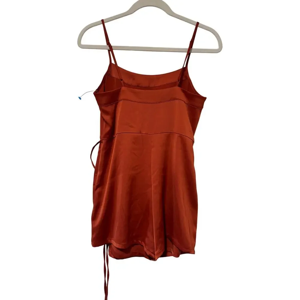 Urban Outfitters Rust Orange Spaghetti Strap mini Jumpsuit XS